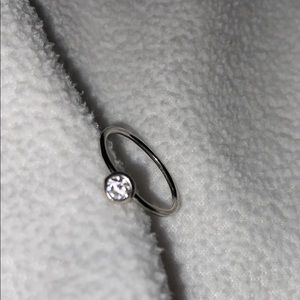 Silver diamond ring